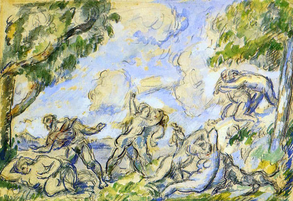  Paul Cezanne The Battle of Love - Art Print