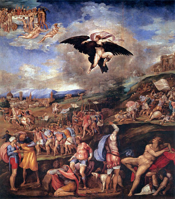  Battista Franco The Battle of Montemurlo and the Rape of Ganymede - Art Print