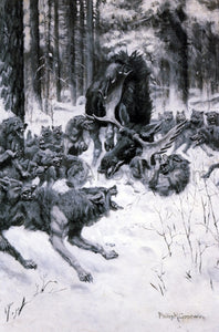  Philip R Goodwin The Battle of the Strong and the Cunning - Art Print