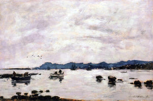  Eugene-Louis Boudin The Bay and the Mountains of L'Esterel, Golfe-Juan - Art Print