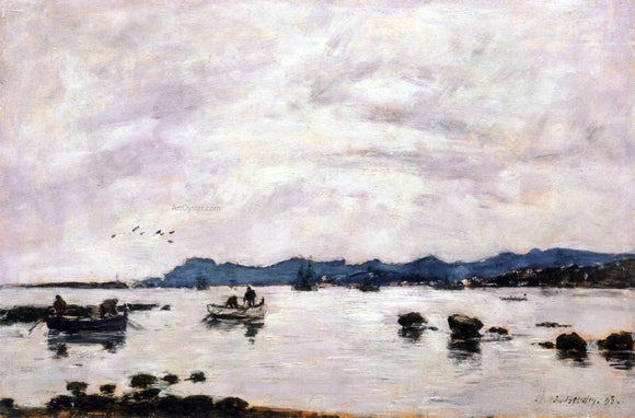  Eugene-Louis Boudin The Bay and the Mountains of L'Esterel, Golfe-Juan - Art Print