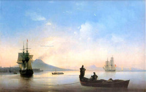  Ivan Constantinovich Aivazovsky The Bay of Naples on morning - Art Print