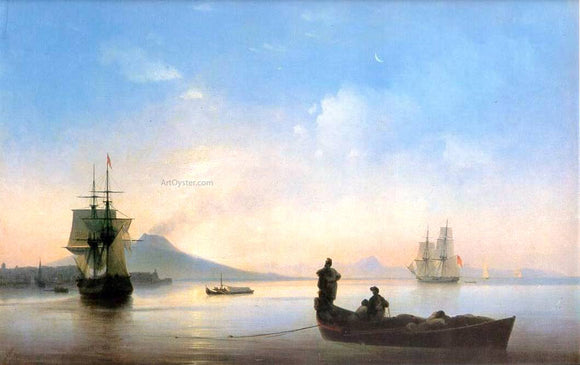  Ivan Constantinovich Aivazovsky The Bay of Naples on morning - Art Print