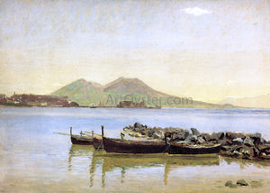  Christen Kobke The Bay of Naples with Vesuvius in the Background - Art Print