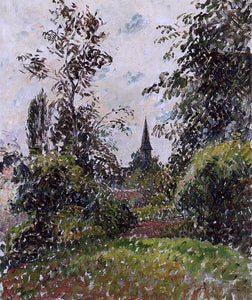  Camille Pissarro The Bazincourt Steeple (study) - Art Print