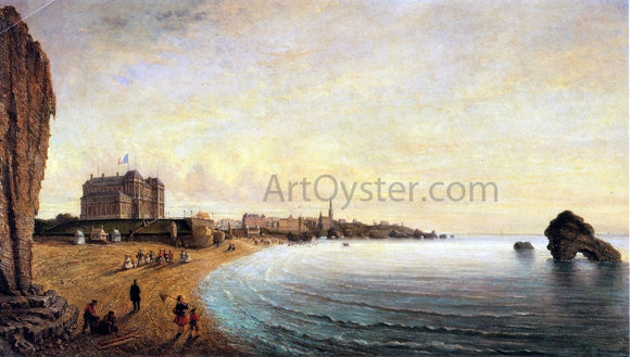  Louis Moullin The Beach at Biarritz - Art Print