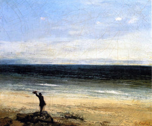  Gustave Courbet The Beach at Palavas (also known as Le bord de mer a Palavas) - Art Print
