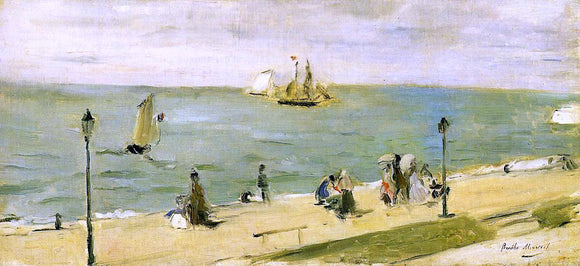  Berthe Morisot The Beach at Petit-Dalles (also known as On the Beach) - Art Print