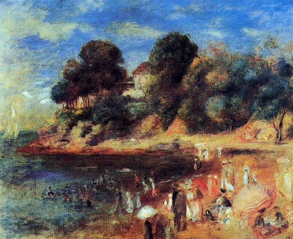  Pierre Auguste Renoir The Beach at Purnic - Art Print