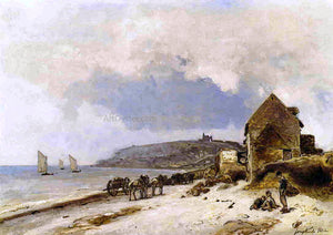  Johan Barthold Jongkind The Beach at Sainte-Adresse - Art Print