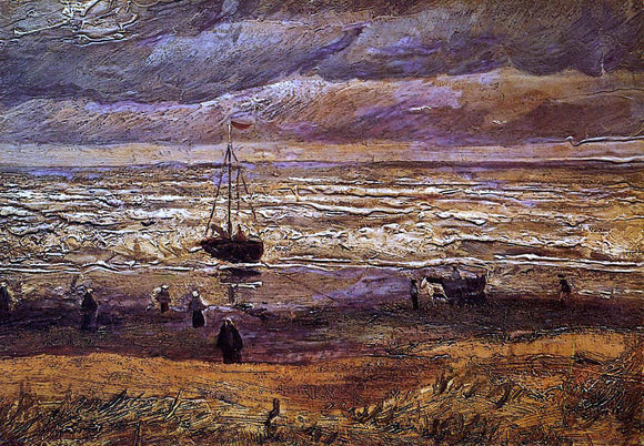  Vincent Van Gogh The Beach at Scheveningen - Art Print