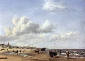  Adriaen Van de Velde The Beach at Scheveningen - Art Print