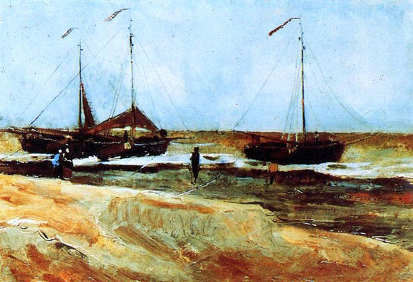  Vincent Van Gogh The Beach at Scheveningen in Calm Weather - Art Print