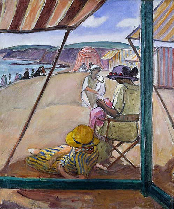  Henri Lebasque The Beach at St Gildas - Art Print