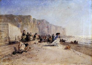  Jules Achille Noel The Beach at Treport - Art Print
