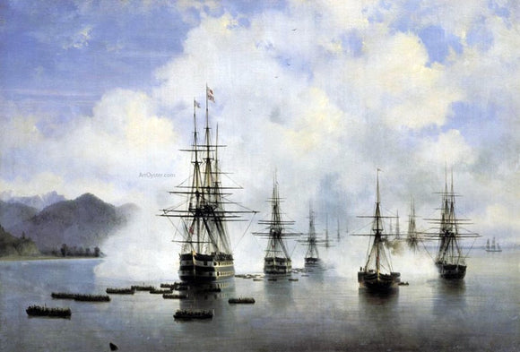  Ivan Constantinovich Aivazovsky The beach-master of N.N.Raevsky in Subashi - Art Print