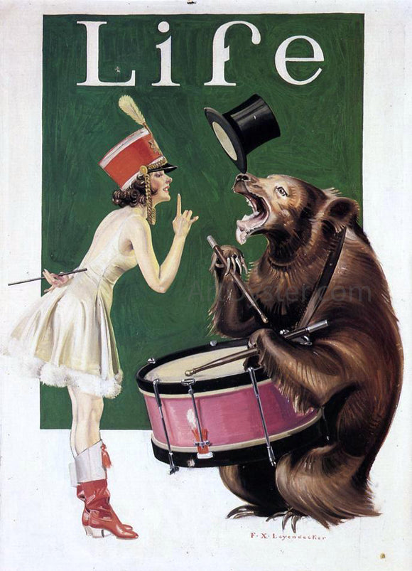  Frank Xavier Leyendecker The Bear Trainer - Art Print