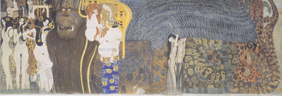  Gustav Klimt The Beethoven Frieze the Hostile Powers Far Wall - Art Print