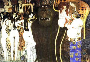 Gustav Klimt The Beethoven Frieze the Hostile Powers Left Part Detail  - Art Print