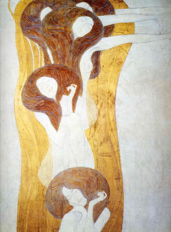  Gustav Klimt The Beethoven Frieze the Longing for Happiness Finds Repose in Poetry Right Wall - Art Print