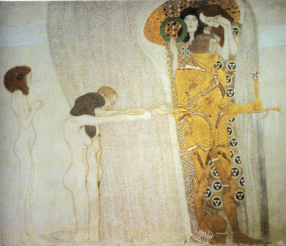  Gustav Klimt The Beethoven Frieze the Longing for Happiness Left Wall - Art Print