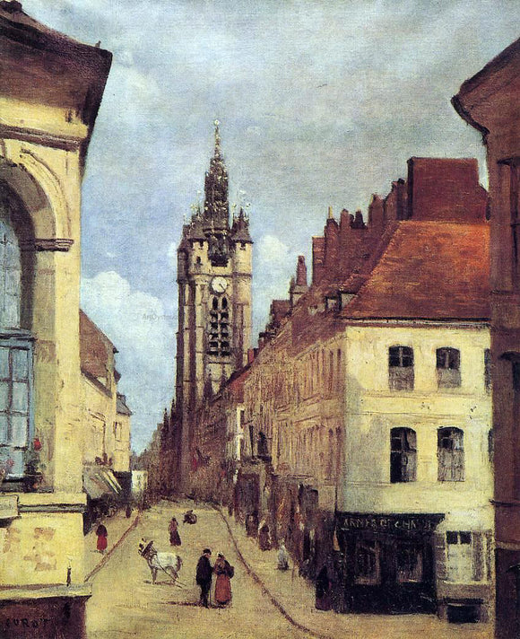  Jean-Baptiste-Camille Corot The Belfry of Douai - Art Print