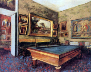  Edgar Degas A Billiard Room at Menil-Hubert - Art Print