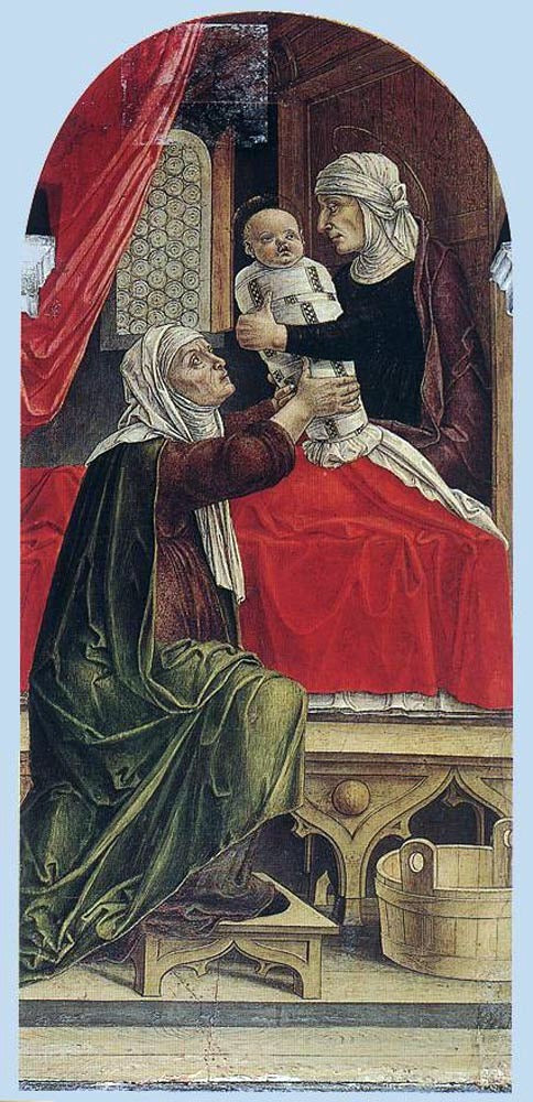  Bartolomeo Vivarini The Birth of Mary - Art Print