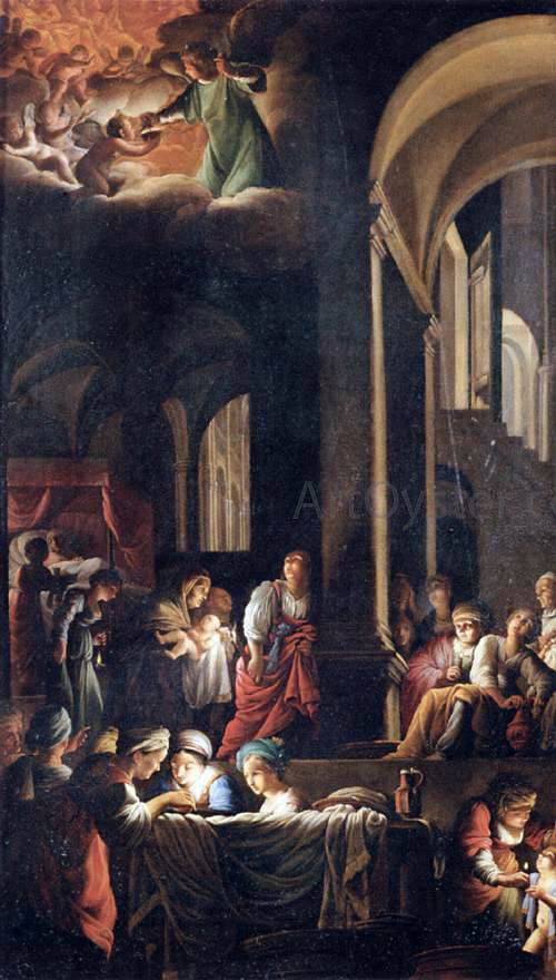 Carlo Saraceni The Birth of the Virgin - Art Print