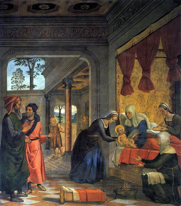  Juan De Borgona The Birth of the Virgin - Art Print