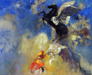  Odilon Redon The Black Pegasus - Art Print