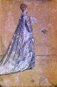  James McNeill Whistler The Blue Dress - Art Print