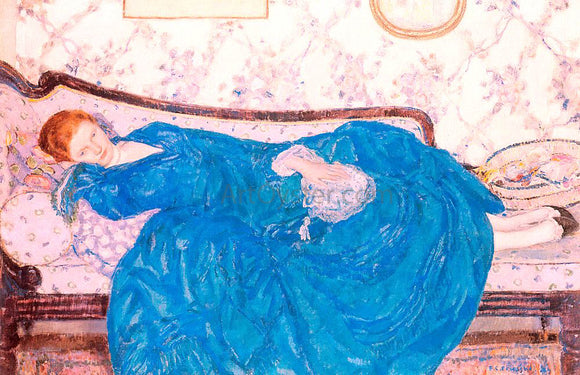  Frederick Carl Frieseke The Blue Gown - Art Print