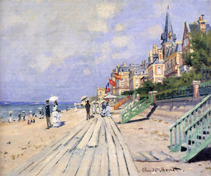  Claude Oscar Monet The Boardwalk at Trouville - Art Print