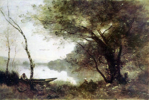  Jean-Baptiste-Camille Corot The Boatmen of Mortefontaine - Art Print