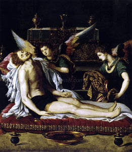  Alessandro Allori The Body of Christ with Two Angels - Art Print