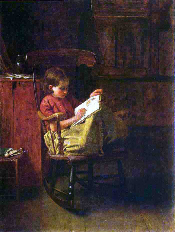  Eastman Johnson The Boston Rocker - Art Print