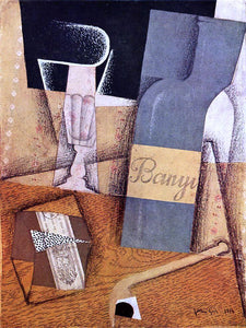  Juan Gris The Bottle of Banyuls - Art Print
