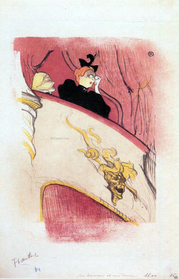  Henri De Toulouse-Lautrec The Box with the Guilded Mask - Art Print