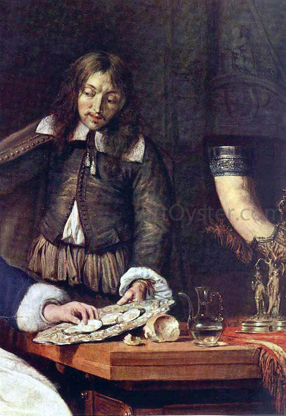  Gabriel Metsu The Breakfast (detail) - Art Print