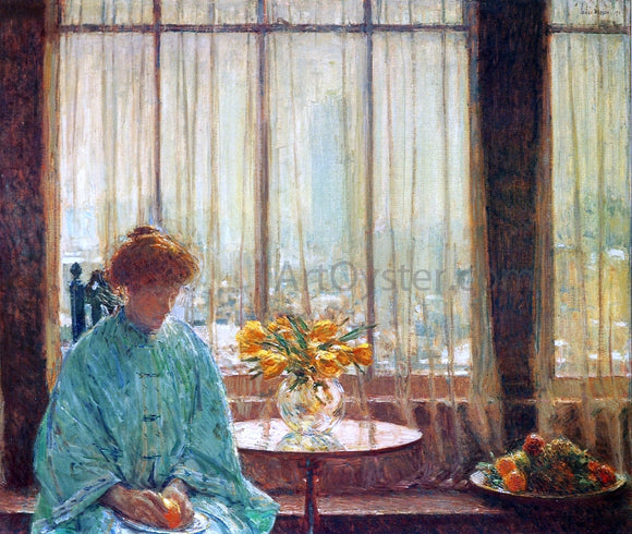  Frederick Childe Hassam The Breakfast Room, Winter Morning - Art Print