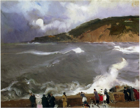  Joaquin Sorolla Y Bastida The Breakwater of San Sebastian - Art Print