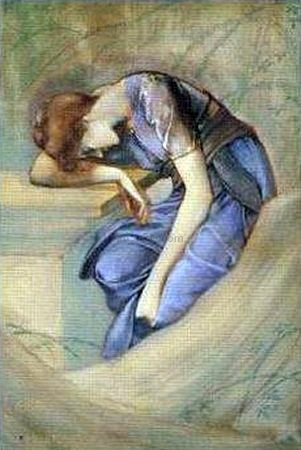  Sir Edward Burne-Jones The Briar Rose: The Garden Court (study) - Art Print