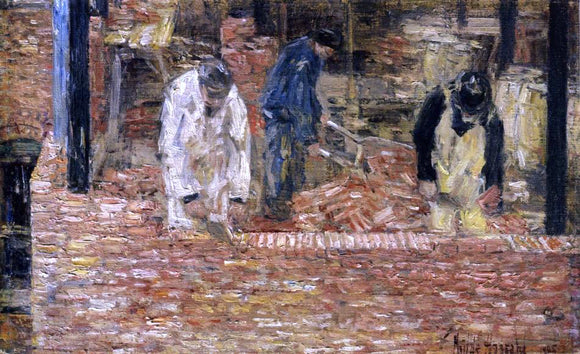  Frederick Childe Hassam The Bricklayers - Art Print