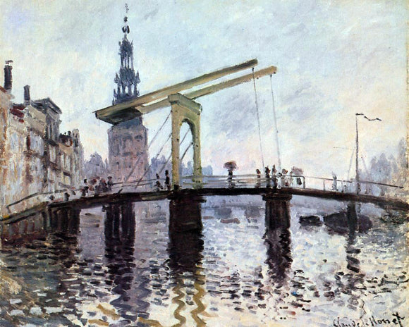  Claude Oscar Monet The Bridge, Amsterdam - Art Print