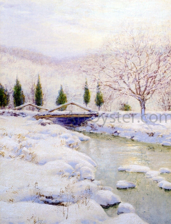  Walter Launt Palmer The Bridge, Winter - Art Print