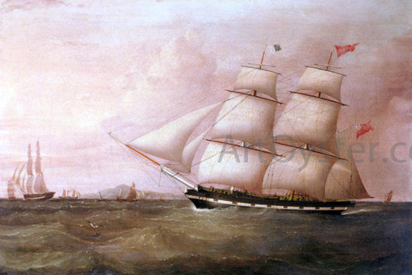  Joseph Heard The Brig Rapid Inward Bound For Liverpool Off Point Lynas - Art Print