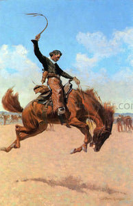  Frederic Remington The Bronco Buster - Art Print