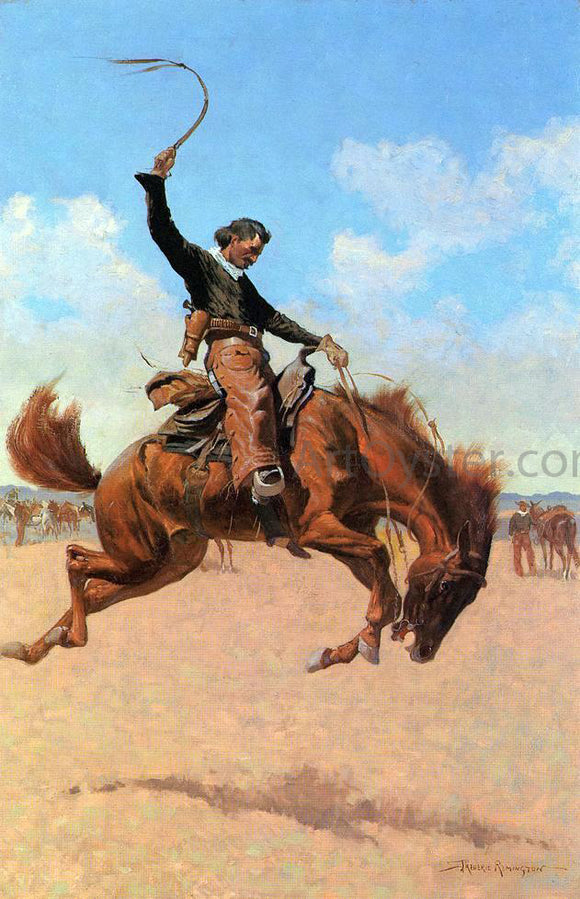  Frederic Remington The Bronco Buster - Art Print