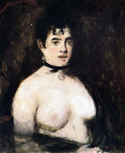  Edouard Manet The Brunette with Bare Breasts - Art Print